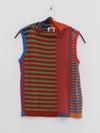 YANYAN KNITS 2025 Fall/Winter Collection: Stand-up Collar Vest (YYK-YYW25-1631-PS) - Color Block Design